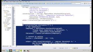 Basic Java Temperature Converter Part 5