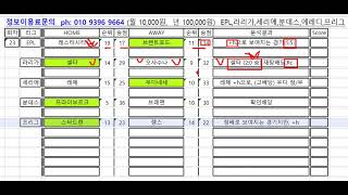 프로토 23회차 해외축구분석 - 토요일 새벽 경기 안내