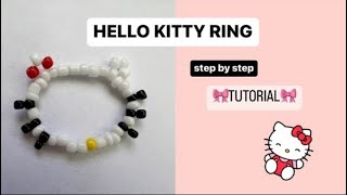 How to Make a Beaded Hello Kitty Ring DIYTutorial | DIYByChessa #diy #tutorial