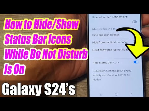 Galaxy S24/S24/Ultra: How to hide/show status bar icons when Do Not Disturb is enabled
