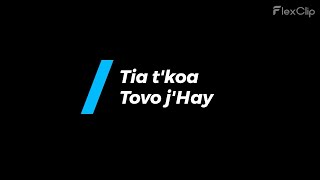 Tovo j'Hay - Tia t'koa (karaoke)