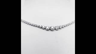 18kt white gold diamond necklace