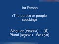 1st 2nd 3rd person singular plural subjects personal pronouns