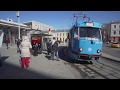 Russia, Moscow, ride with tram A from Чи́стые пруды́ (Chistyye Prudy) to Павелецкая (Paveletskaya)