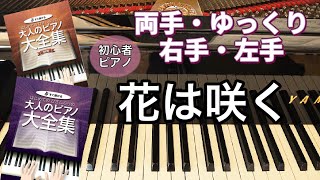 花は咲く　ピアノ 初級 簡単 右手 片手 / はじめてのひさしぶりの大人のピアノ大全集 kmp