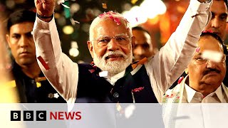 India election: Narendra Modi set for third term but opposition still to concede | BBC News