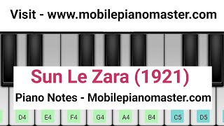 Sunn Le Zara Piano Tutorial|1921 |Piano Keyboard|Piano Lessons|Piano Music|learn piano Online|Mobile