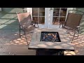 grand patio outdoor gas fire pit table ceramic tile tabletop propane square fire table review