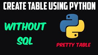 prettytable in python