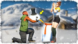 Джонни мен Қызы АҚҚАЛА ЖАСАДЫ ⛄😍 (GTA V) қонақта Нурченл Аянчик джонни Томас касой гта 5