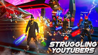 SOMETIMES YOUTUBERS ALSO HAVE HARD TIMES IN THE MATCH || 10000+ GRANDMASTER LOBBY !! 😰