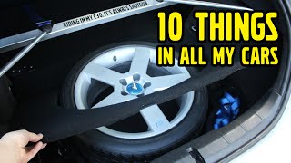 Top 10 Things That I Keep in My Cars