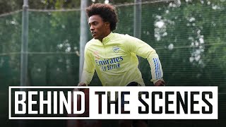 First look at Willian plus Arteta’s crossbar challenge | Behind the scenes at Arsenal training