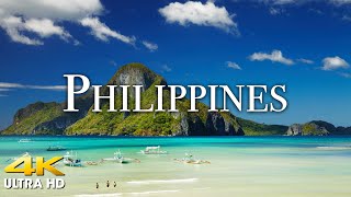 FLYING OVER PHILIPPINES (4K UHD) Relaxing Music with Beautiful Nature Scenery | 4K VIDEO Ultra HD TV