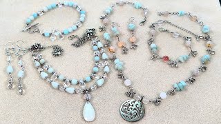 2 jewelry sets with the April Showers Bargain Bead Box and companion bundle