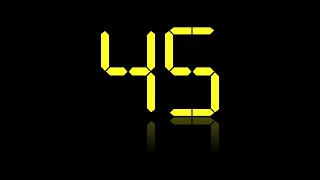 0:45 Timer | Bright Yellow LCD with Reflection