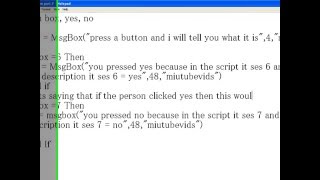 Vbscript message box part 2 ising buttons to do things advanced but easy to use