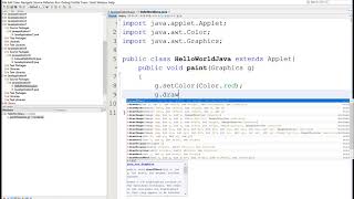 Colored Hello World Example in Applet