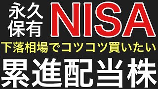 【NISA】でコツコツ買いたい累進配当株/NISA/セミリタイア/高配当株/不労所得