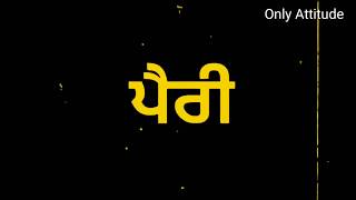 Gun Lifestyle Singga Whatsapp Status| Latest Punjabi Songs| Lyrics Video| Black Background