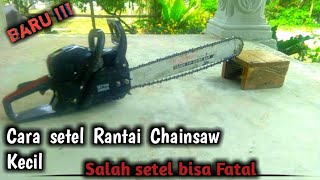 Cara setel rantai chainsaw mini Motoyama #chainsaw