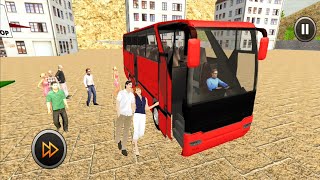 Uphill Offroad Bus Simulator - offroad bus take  Passengers start driving - android gameplay