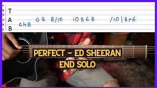 PERFECT - ED SHEERAN - END SOLO | GUITAR TABS LESSON | LEARN SLIDES | The Violet Guitar