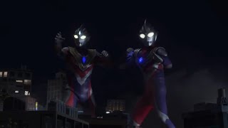 Ultraman Tiga Fights With Ultraman Trigger