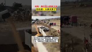 10月14日 #河南周口 玉米地遭百余人哄抢，警察到场制止无果，目击者：人真的太多了。#社会百态 #shorts