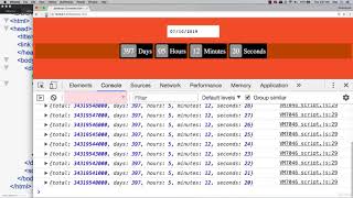 JavaScript Exercise Countdown Timer : Introduction JavaScript Countdown Timer Exercise
