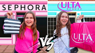 SEPHORA 🖤 vs ULTA 🧡 $250 SHOPPING CHALLENGE (which is better)