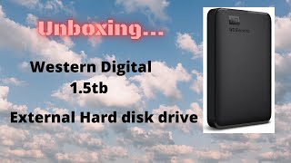 Unboxing Western Digital (WD) 1.5 TB  Portable External Hard disk Drive.