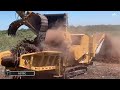 extreme dangerous fastest big chainsaw cutting tree machines monster stump removal excavator