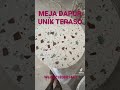 meja dapur teraso.material komposit campuran semen pasir pecahan granit keramik marmer.