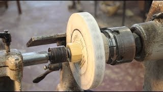 Tool Sharpening Set-up on the Wood Lathe