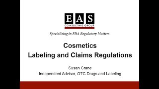 Cosmetics Labeling and Claims Regulations - Part 3 of 5 - OTC Monograph Regulations