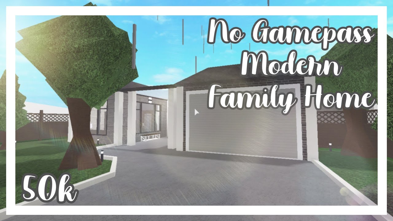 Bloxburg | No Gamepass Modern Family Home 50k - YouTube