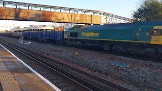 Class 66 Freightliner Locomotive Passing through Havant The 18th of January 2023