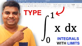 How To Type Integral Symbol With Limits In Word