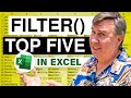 Excel - How To Use Excel's Filter Function To Narrow Down To Your Top 5 Results - Episode 2304