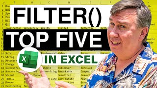 Excel - How To Use Excel's Filter Function To Narrow Down To Your Top 5 Results - Episode 2304