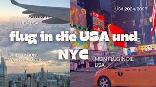 MEIN FLUG IN DIE USA UND NEW YORK CITY!!🗽⭐️   //Auslandsjahr USA 2024/2025🇺🇸