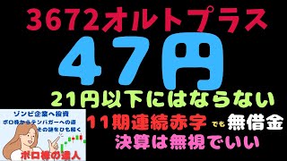 3672オルトプラス【10倍株】EVO FUND