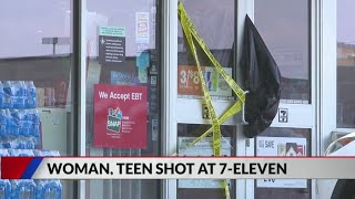 2 bystanders hit by gunfire outside Aurora convenience store
