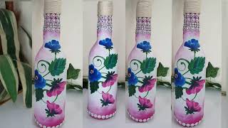 Fabulous Idea with Reused GLASS BOTTLE | quick and easy for beginners.