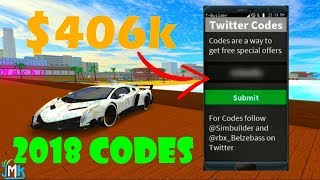 Roblox Vehicle Simulator All Twitter Codes