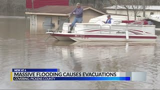 Massive flooding in Pickens County