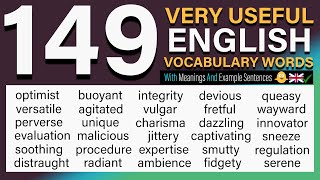 149 VERY USEFUL English Vocabulary Words with Meanings and Phrases | Improve Your English Fluency