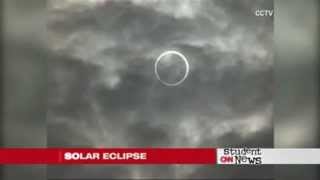 Annular Eclipse on CNN Student News 金環日蝕の