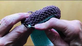 How To Close The End Of A Tube With A Flat Edge ~ Addi, Sentro, Circular Knitting